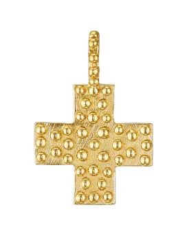 18k Yellow Gold Maxi Cross Pendant