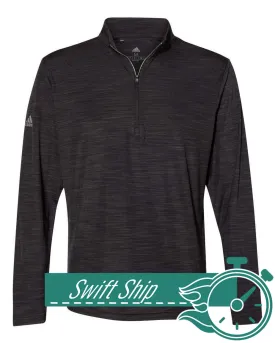 3-Day Swift Ship: adidas - Men's Lightweight Mélange Quarter-Zip Pullover