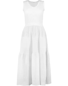 Agape Long V-Neck Dress