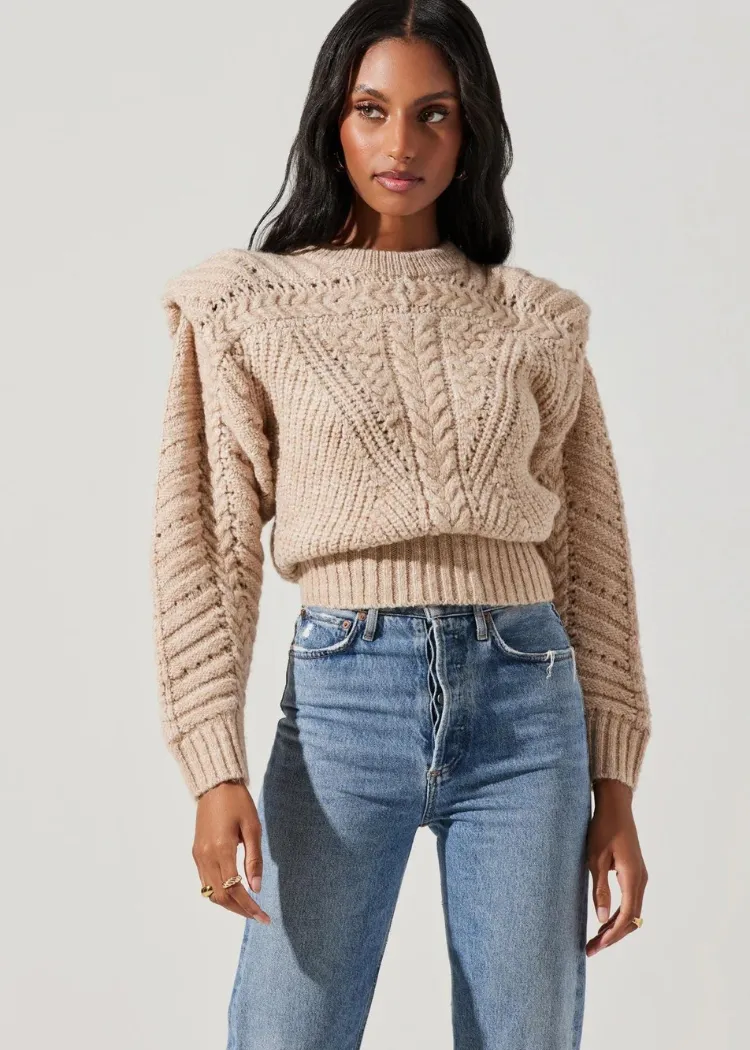 ASTR The Label Tabitha Sweater - Oatmeal ***FINAL SALE***