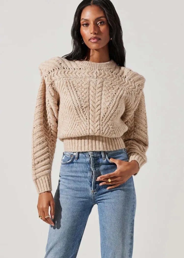 ASTR The Label Tabitha Sweater - Oatmeal ***FINAL SALE***