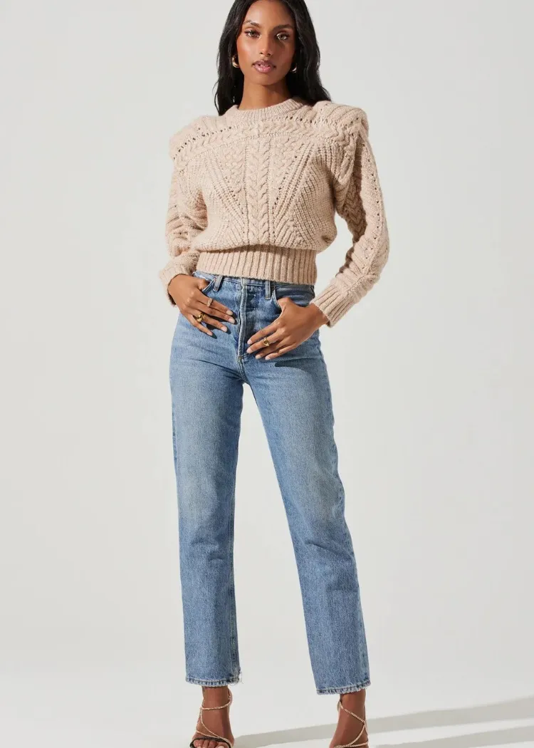 ASTR The Label Tabitha Sweater - Oatmeal ***FINAL SALE***