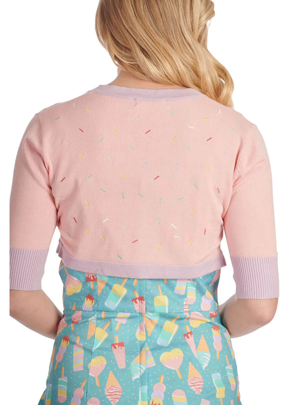 Banned Ice Cream Sprinkle 50's Bolero Pink