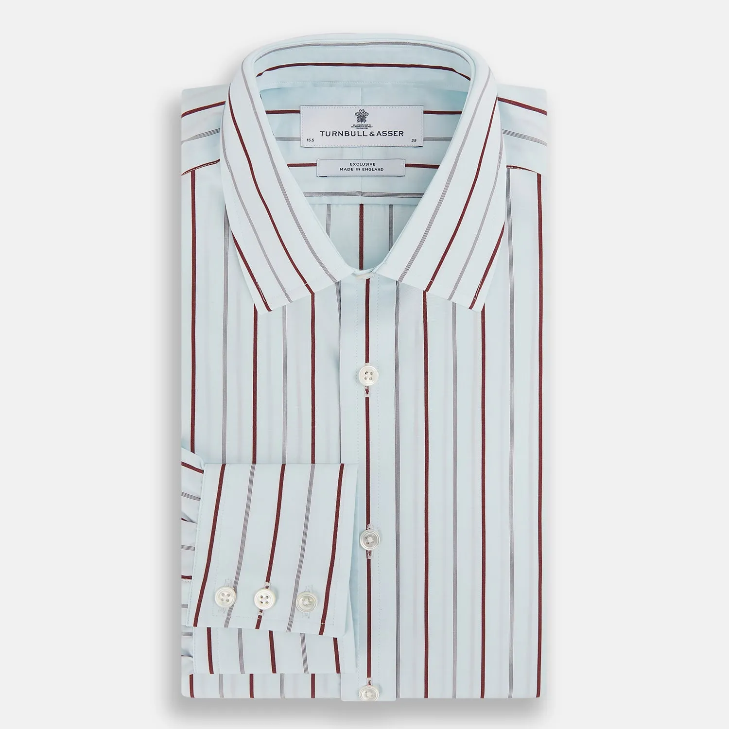 Burgundy Combination Stripe Mayfair Shirt