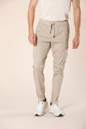 Chile Sport City pantalone cargo uomo in cotone e nylon stretch carrot fit