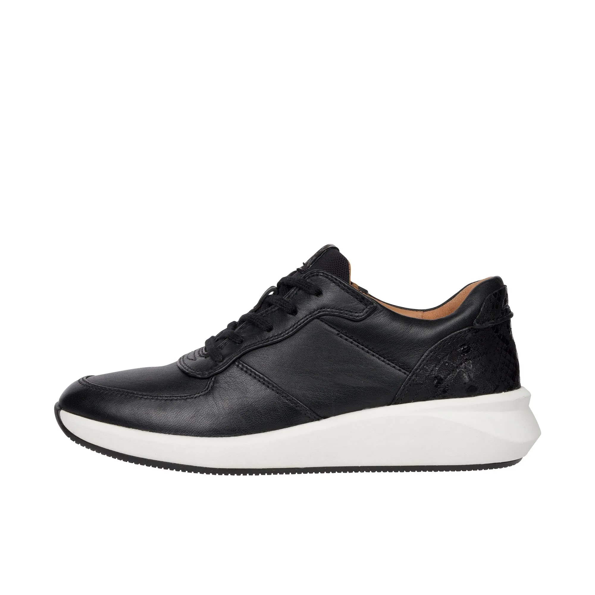 Clarks Womens Un Rio Sprint Black Combination Leather