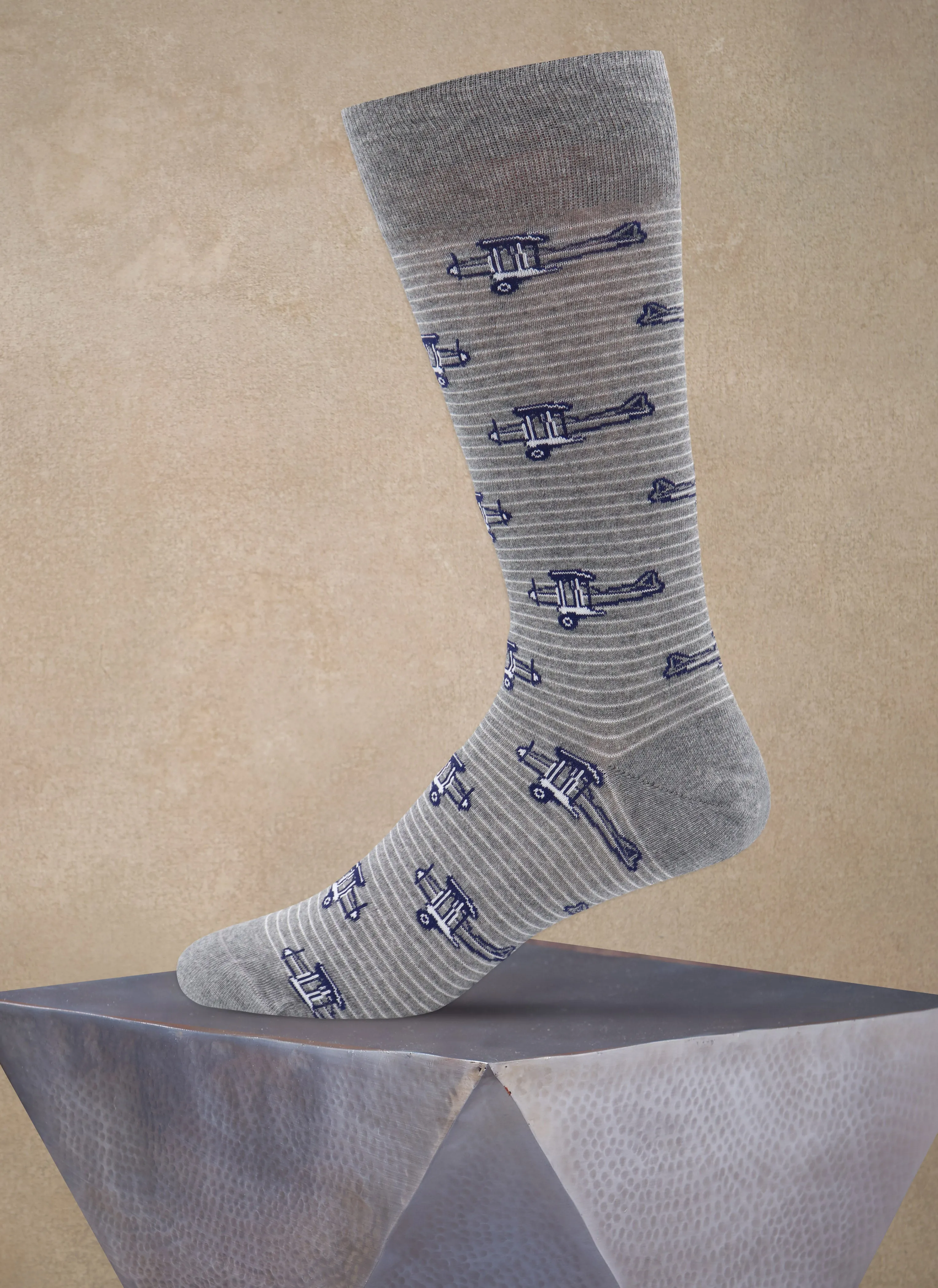 Classic Airplane Sock in Grey