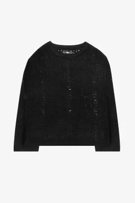 Cropped Nero Jumper | Black