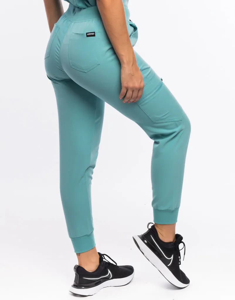 Essential Jogger Scrub Pants - Audrey Teal