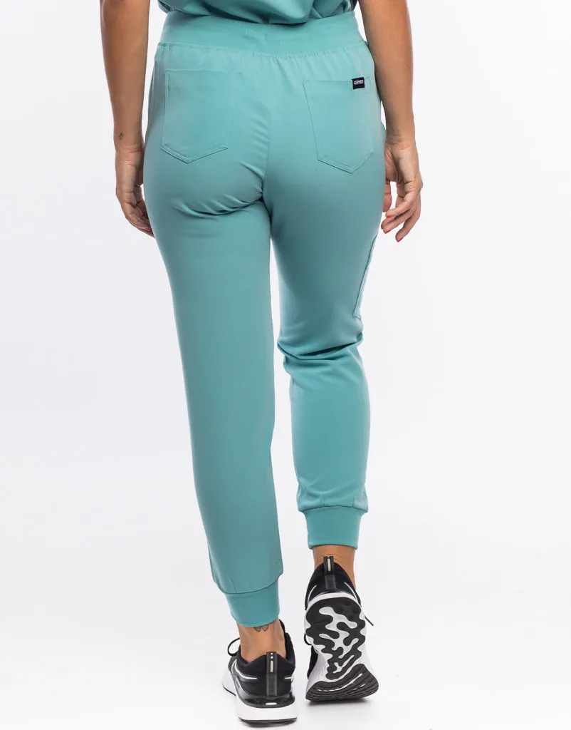 Essential Jogger Scrub Pants - Audrey Teal