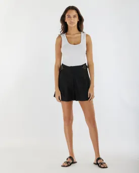 Eugene Linen Short - Black