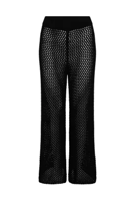 HEAT WAVE KNIT CROP PANT - BLACK