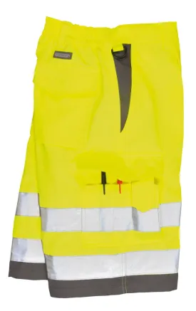 Hi Vis Yellow Cargo Shorts ANSI/ISEA 107 Class E