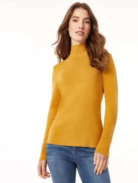 Long Sleeve Mock Neck Knit Sweater