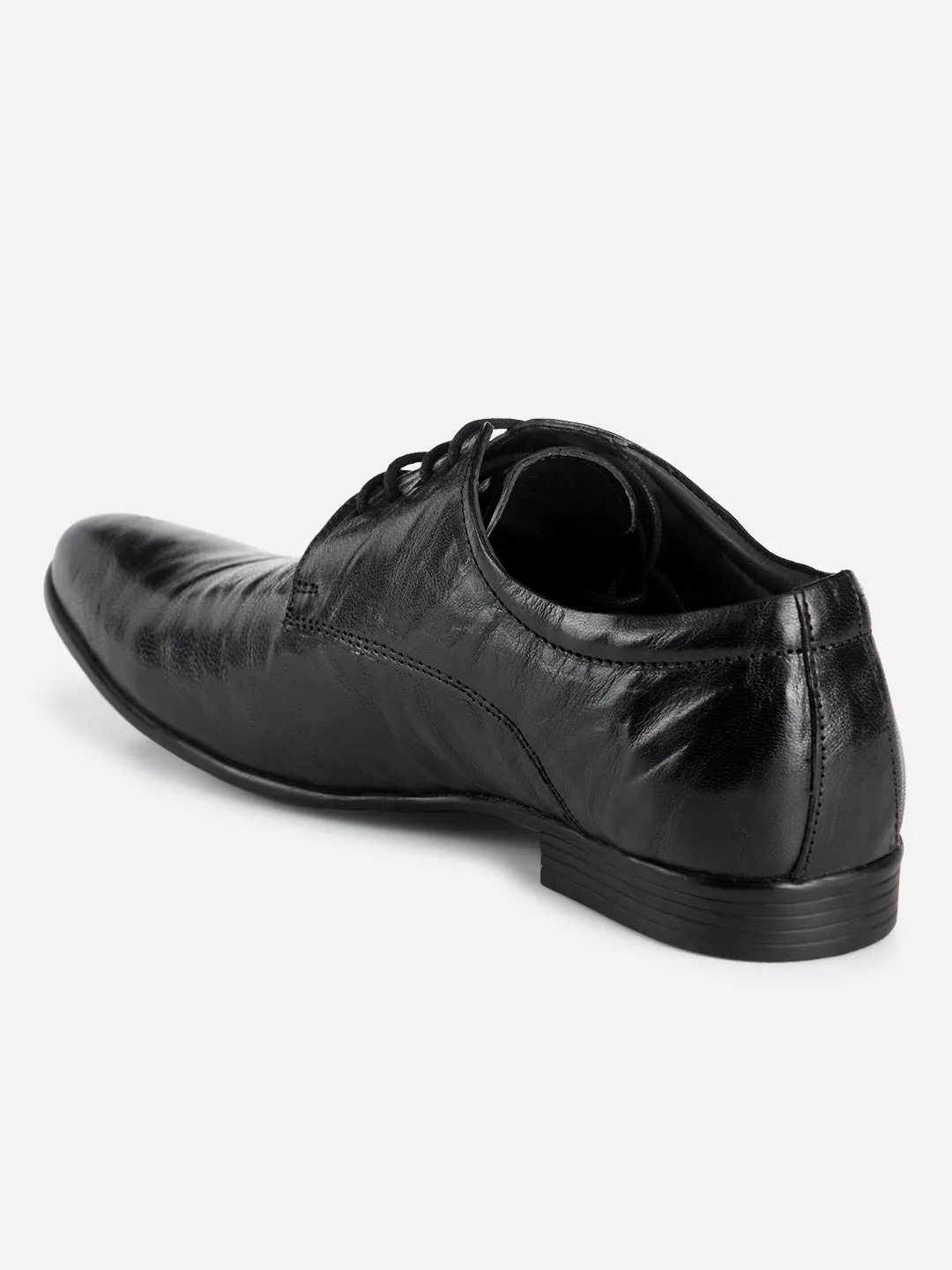 Men's Black Texture Finish Lace Up Formal  (ID2185)