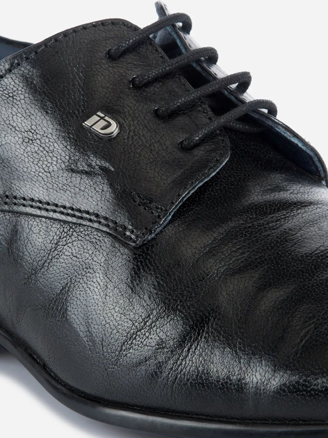 Men's Black Texture Finish Lace Up Formal  (ID2185)