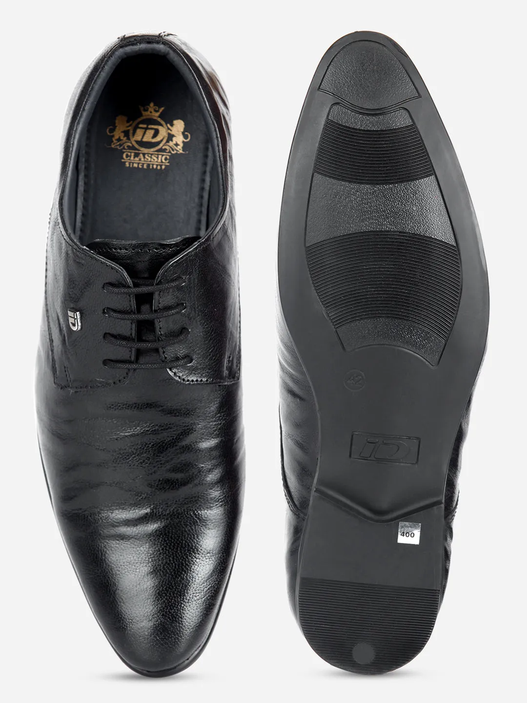 Men's Black Texture Finish Lace Up Formal  (ID2185)