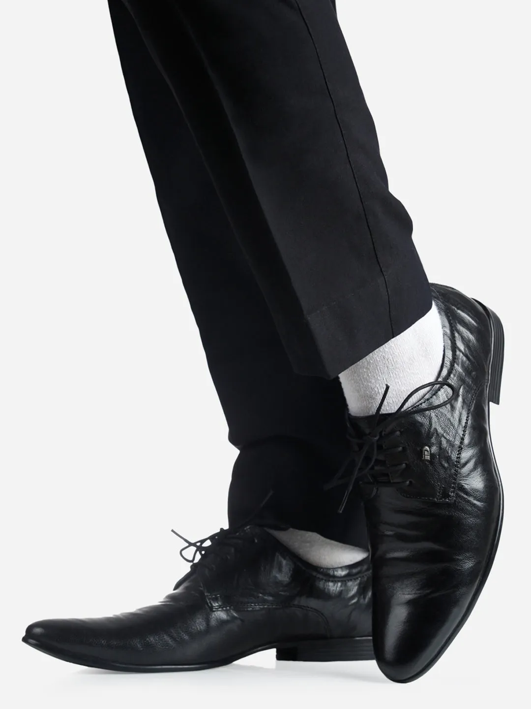 Men's Black Texture Finish Lace Up Formal  (ID2185)