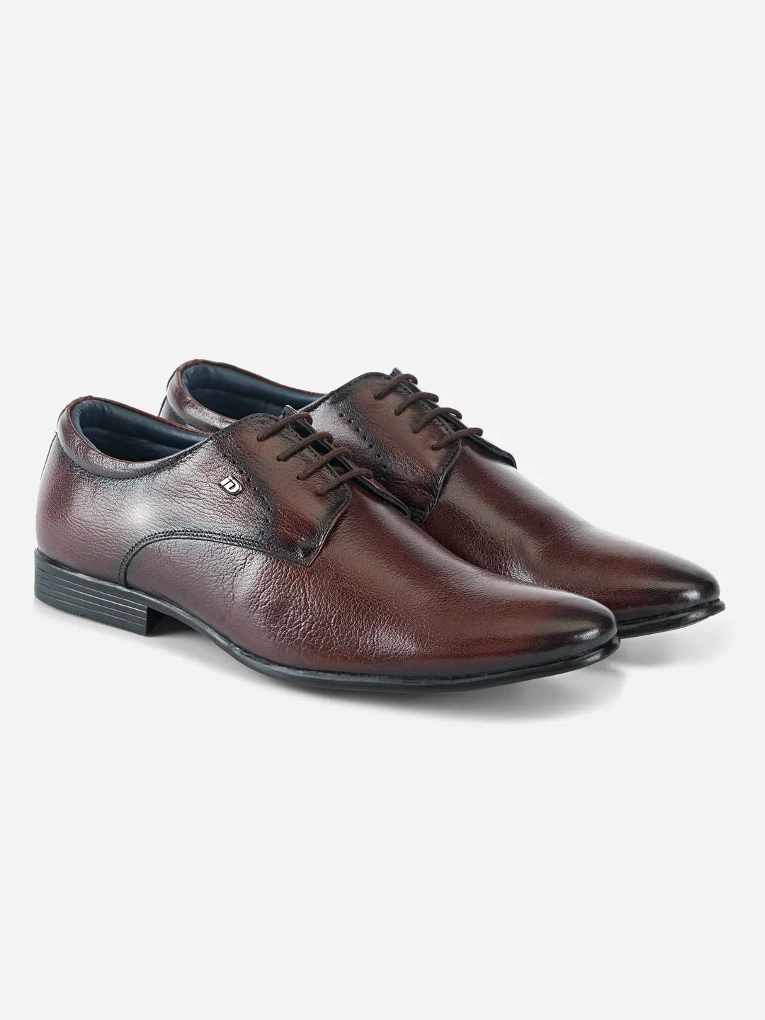 Men's Wine Two Tone Regular Toe Lace Up Formal (ID2186)