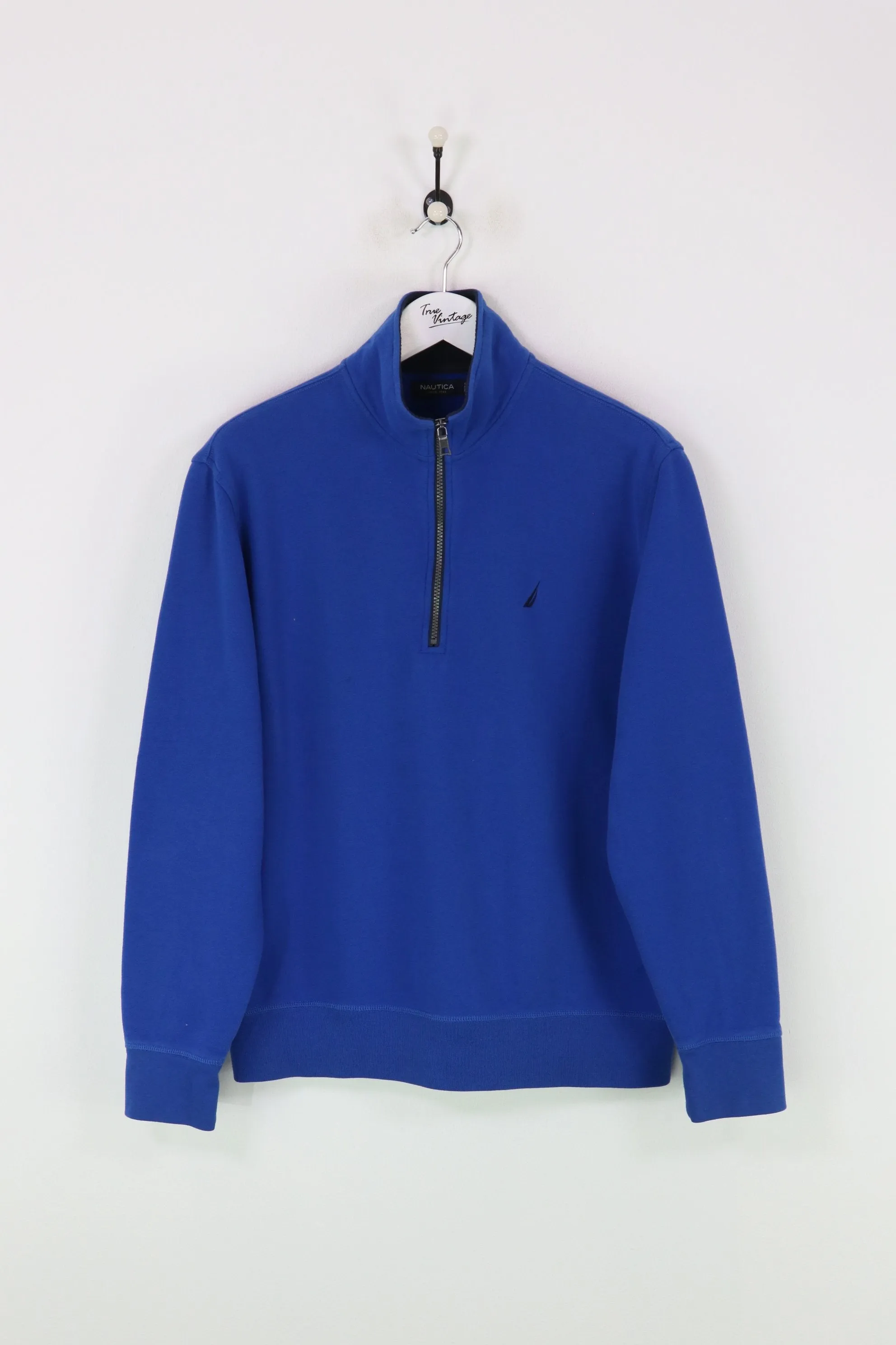 Nautica 1/4 Zip Sweatshirt Blue Large