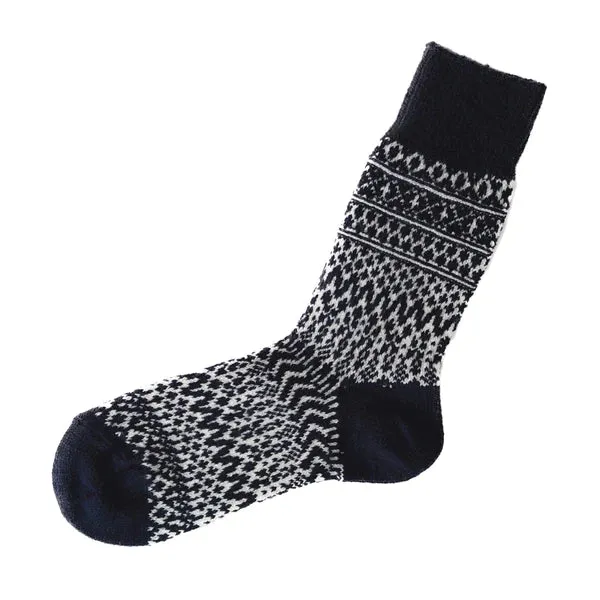 NISHIGUCHI KUTSUSHITA - Oslo Woo Jacquard Sock