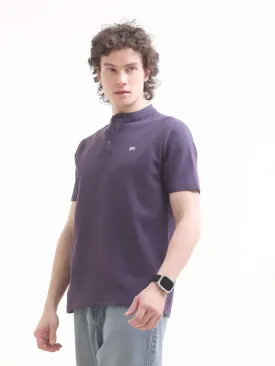 Pinnacle dusky purple henley tshirt