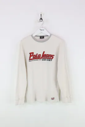 Ralph Lauren Waffle Sweatshirt White Large