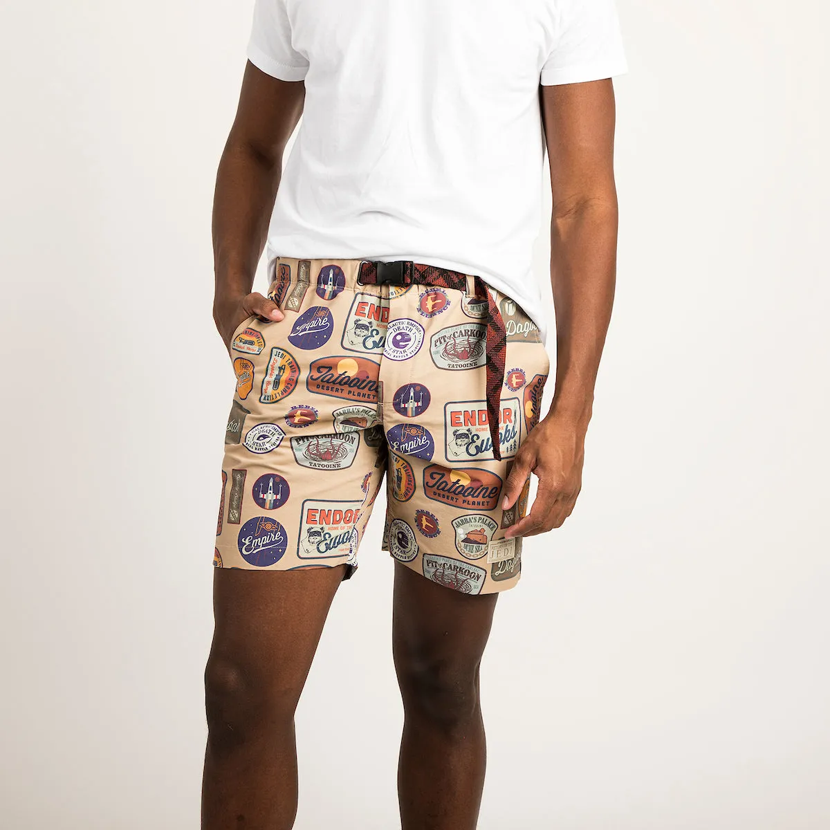 Return Of The Jedi Destinations Belted Shorts