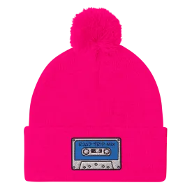 Road Trip Mix Cassette Tape Beanie with Pom-Pom (Adult)