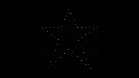 Star shape animation - 50 drones