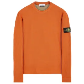 Stone Island Ribbed Crewneck Sweatshirt Sienna Brown