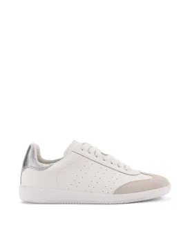 Sutton Cupsole Sneaker - White/Silver Leather