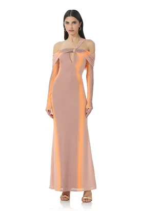 Sutton Maxi Dress - Orange Linear